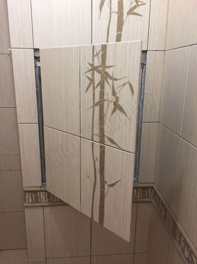 Люк под плитку Нажимной Секрет-Лайт 2 створки 1000*400 Люк под плитку Нажимной Секрет-Лайт 2 створки 1000*400