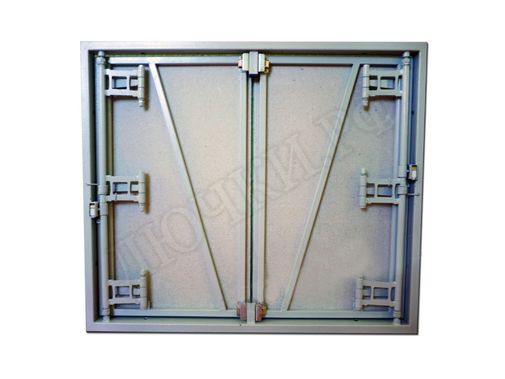 Люк под плитку Нажимной Железяка, 2 створки, 1450*2000 Люк под плитку Нажимной Железяка, 2 створки, 1450*2000
