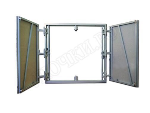 Люк под плитку Нажимной Железяка, 2 створки, 1450*2000 Люк под плитку Нажимной Железяка, 2 створки, 1450*2000