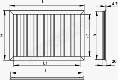 Решетка пластиковая НУН 600 х 600 бел. Решетка пластиковая НУН 600 х 600 бел.